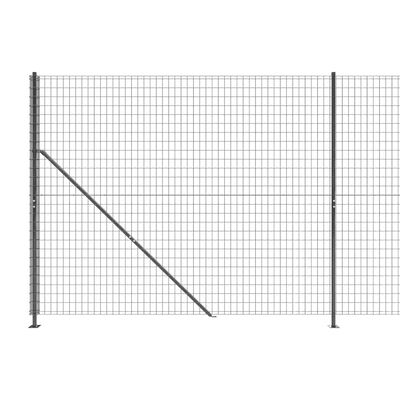 vidaXL Draadgaashek met flens 1,8x25 m antracietkleurig