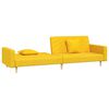 vidaXL Slaapbank 2-zits met 2 kussens stof geel