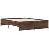 vidaXL Bedframe bewerkt hout metaal bruin eikenkleur 150x200 cm