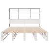 vidaXL Bed met boekenkast zonder matras massief hout wit 120x190 cm