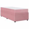 vidaXL Bedframe met matras met matras Roze 90 x 190 cm Fluweel
