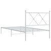 vidaXL Bedframe met hoofdbord metaal wit 90x200 cm