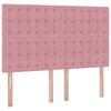 vidaXL Opslag bed met matras met matras Roze 140 x 200 cm Fluweel