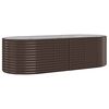 vidaXL Plantenbak 249x100x68 cm gegalvaniseerd staal bruin