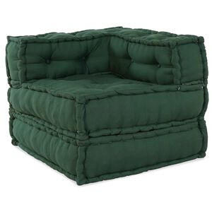 vidaXL Modulair Sofabet 2 pcs Groen 140 x 70 x 56 cm Stof