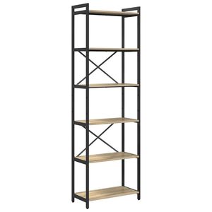 vidaXL Boekenkast 60 x 30 x 189,5 cm Bewerkt hout Sonoma Eiken