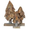 vidaXL Kerstboom met standaard 3 pcs Bruin Massief teakhout