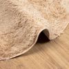 vidaXL Hoogpolig vloerkleed NAVARRA 120x120 cm polyester beige