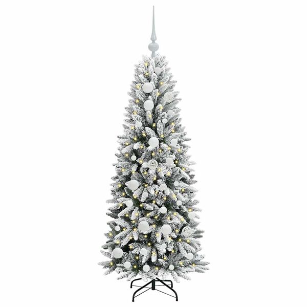 vidaXL Kunstkerstboom Wit 120 cm PVC en Plastic en Staal en PE