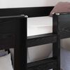 vidaXL Bunk Bed voor Kinderen Zwart Eiken 75 x 190 cm Bewerkt hout