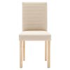 vidaXL Eetkamerstoelen 4 st stof cr&egrave;mekleurig