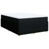 vidaXL Boxspring met matras stof zwart 140x200 cm