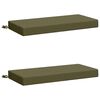 vidaXL Bank Kussens SOEST 2 st 100% Polyester Olijfgroen