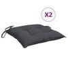 vidaXL Stoelkussens 2 st 50x50x7 cm oxford stof antracietkleurig