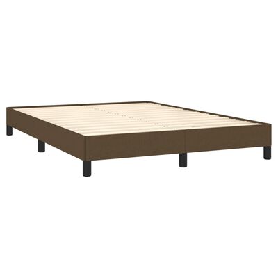 vidaXL Bedframe zonder matras stof donkerbruin 140x200 cm