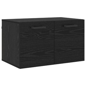 vidaXL Wandkast 60 x 36,5 x 35 cm Bewerkt hout Zwart Eiken