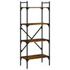 vidaXL Boekenkast 4-laags 56x31,5x138,5 cm bewerkt hout gerookt eiken