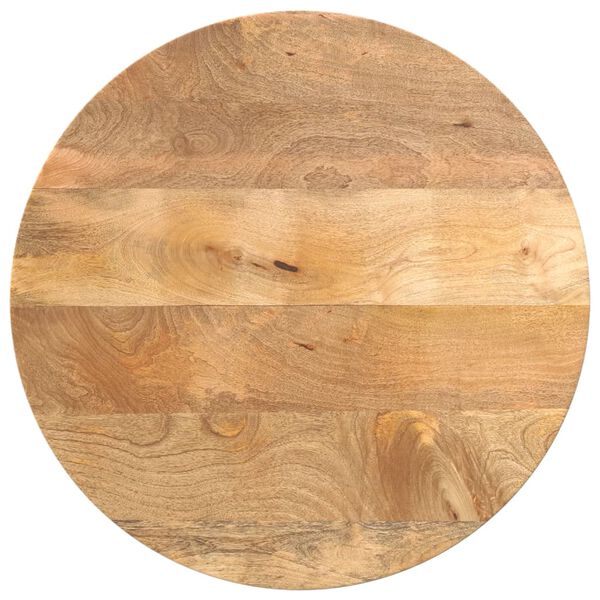 vidaXL Tafelblad rond &Oslash; 50x3,8 cm massief ruw mangohout