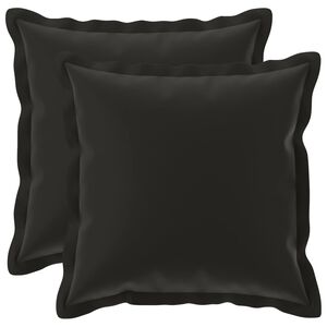 vidaXL Kussensloop 2 st HOUTEN Zwart 30 x 30 cm Polyester