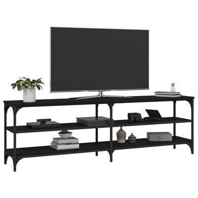 vidaXL Tv-meubel 160x30x50 cm bewerkt hout zwart