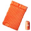 vidaXL Kampeermatras met kussens zelfopblazend 2-persoons oranje