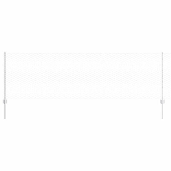 vidaXL Hek met Paal Zilver 0,8 x 10 m Staal