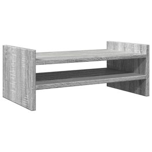 vidaXL Monitorstandaard 50x27x20 cm bewerkt hout grijs sonoma eiken
