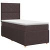 vidaXL Boxspringbed met matras Donkerbruin 90 x 190 cm Stof