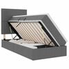 vidaXL LED Opslagbed met Matras Donkergrijs 90 x 200 cm Stof