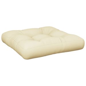 vidaXL Palletkussen 50x50x12 cm stof cr&egrave;mekleurig