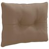 vidaXL Rugkussen PUTTEN 100% Polyester Taupe 60 x 40 x 10 cm