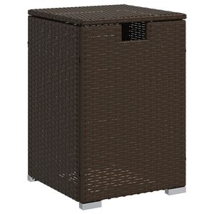 vidaXL Afdekkast voor propaangasfles 40x40x60 cm Poly Rattan bruin