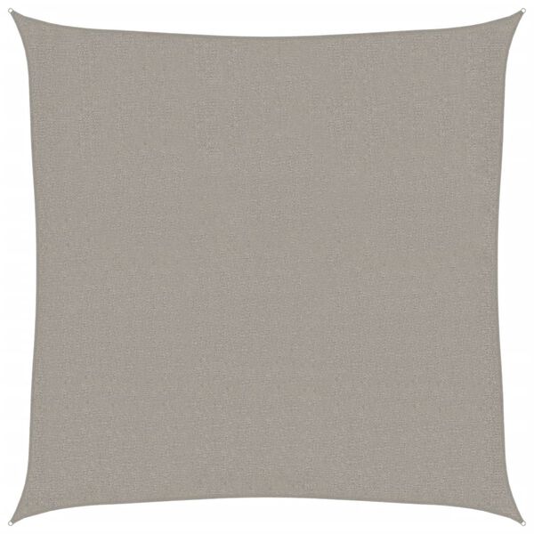 vidaXL Zonnezeil 160 g/m&sup2; vierkant 3,6x3,6 m HDPE lichtgrijs