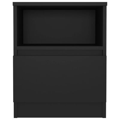 vidaXL Nachtkastjes 2 st 40x40x50 cm spaanplaat zwart