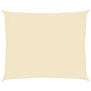vidaXL Zonnezeil 160 g/m&sup2; 2,5x3 m HDPE cr&egrave;mekleurig