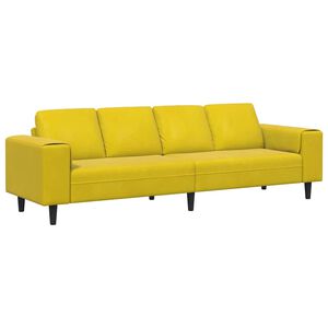 vidaXL Woonkamer Bank Geel 250 x 77 x 76 cm