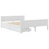 vidaXL Bedframe met 2 lades massief grenenhout wit 140x200 cm