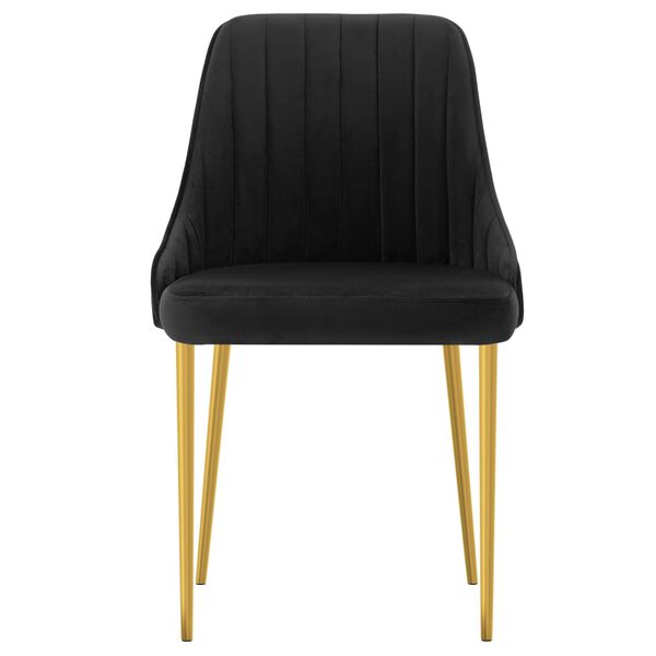 vidaXL Eetkamerstoelen 4 st fluweel zwart