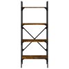 vidaXL Boekenkast 4-laags 56x31,5x138,5 cm bewerkt hout gerookt eiken