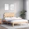 vidaXL Bedframe met hoofdbord massief hout