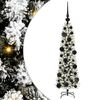 vidaXL Kunstkerstboom Wit 120 cm PVC en Metaal en Plastic