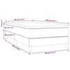 vidaXL Boxspring met matras fluweel donkerblauw 80x200 cm