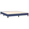 vidaXL Boxspring met matras stof blauw 160x200 cm