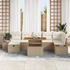 vidaXL Tuin Sofa Set 8 pcs Beige poly rattan
