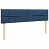 vidaXL Ottoman bed met matrassen en LED's 160x200cm stof blauw