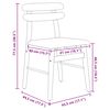 vidaXL Eetkamerstoel 2 pcs Natuurlijk en Licht Massief Rubberhout
