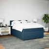 vidaXL Boxspring met matras fluweel blauw 140x190 cm
