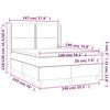 vidaXL Boxspring met matras fluweel lichtgrijs 140x190 cm
