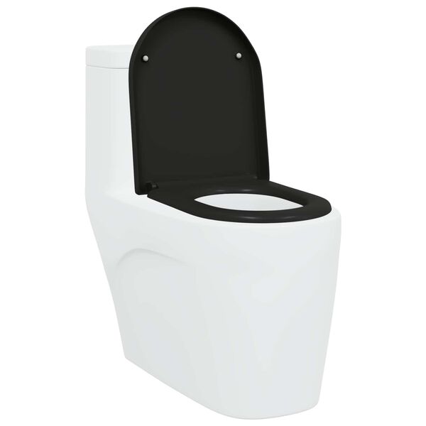 vidaXL Toiletzitting Zwart 49 x 36 x 4 cm Duroplast