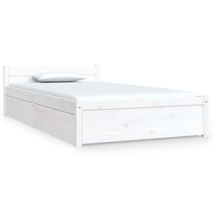 vidaXL Bedframe met lades wit 90x200 cm